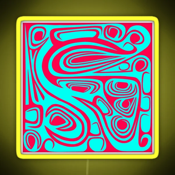 Growth Abstract Spiral Art Which Strives RGB Neon Sign