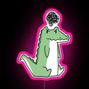 Grumpy Alligator RGB Neon Sign