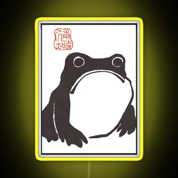 Grumpy Frog Japanese Matsumoto Hoji RGB Neon Sign