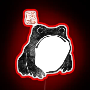 Grumpy Frog Japanese RGB Neon Sign