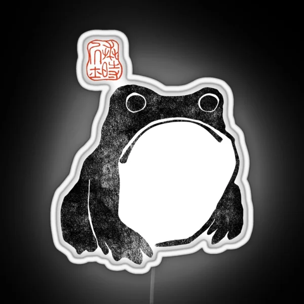 Grumpy Frog Japanese RGB Neon Sign