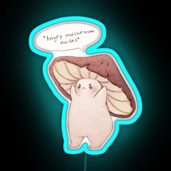Grumpy Mushroom RGB Neon Sign