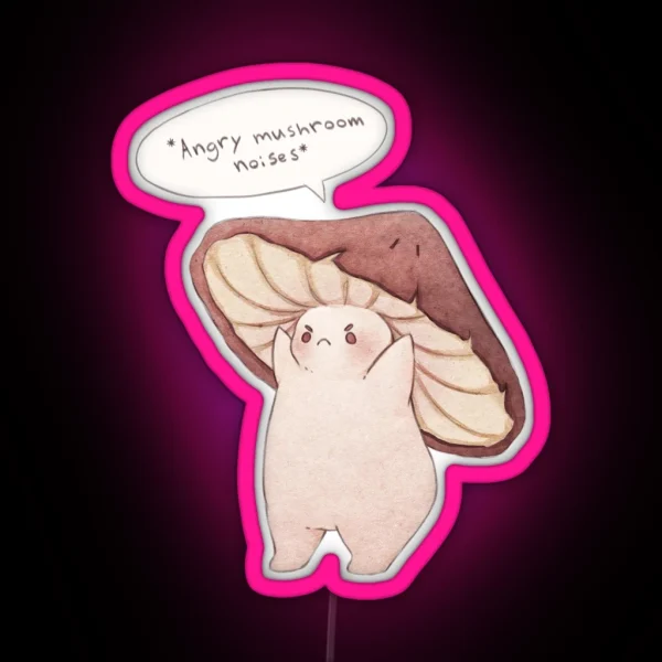 Grumpy Mushroom RGB Neon Sign