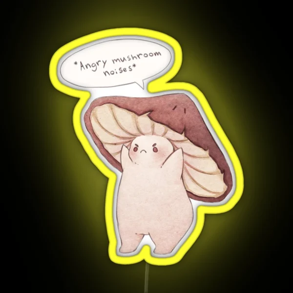 Grumpy Mushroom RGB Neon Sign