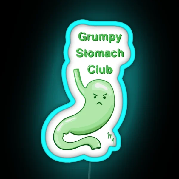 Grumpy Stomach Club RGB Neon Sign