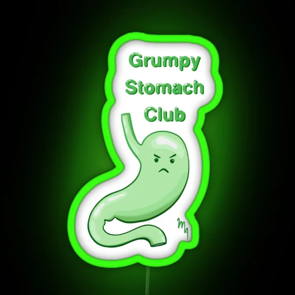 Grumpy Stomach Club RGB Neon Sign