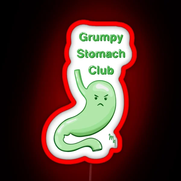 Grumpy Stomach Club RGB Neon Sign