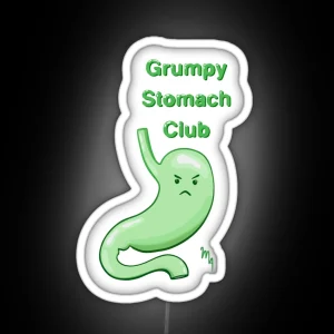 Grumpy Stomach Club RGB Neon Sign