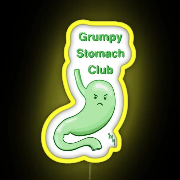 Grumpy Stomach Club RGB Neon Sign