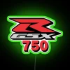 Vintage GSX-R750 Motorbike Racing Neon Sign with RGB Color Lighting