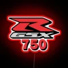 Vibrant GSX-R 750 Neon Sign in Rich, Electrifying RGB Lighting.