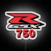 GSX-R750 Neon Sign with RGB Lighting for Motorcycle Enthusiasts Decor.