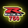 Vibrant GSX-R 750 LED Sign Display with Color Changing Neon Lights