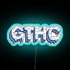 Customizable LED neon signs with vibrant color changing RGB lighting effects.