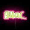 Vibrant RGB LED Canvas Art Sign with Neon Guacamole Display