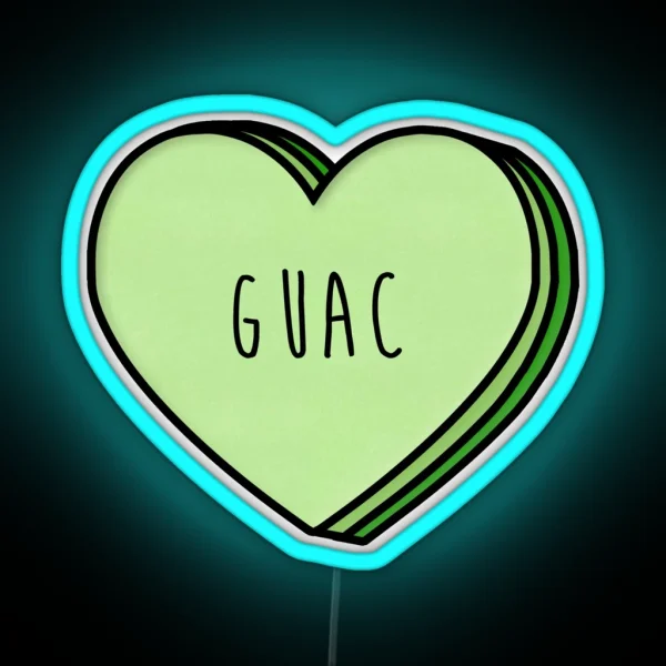 Guacamole Heart RGB Neon Sign