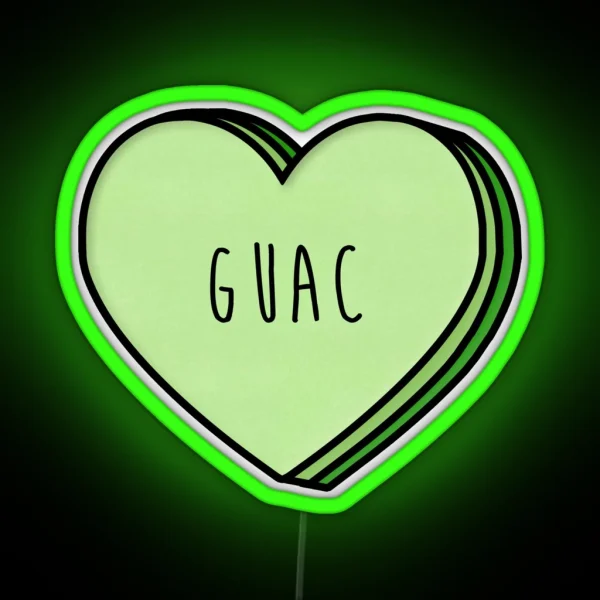 Guacamole Heart RGB Neon Sign