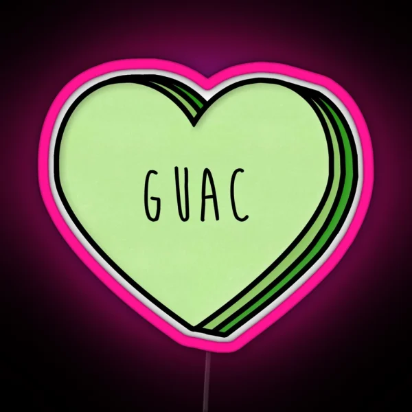 Guacamole Heart RGB Neon Sign