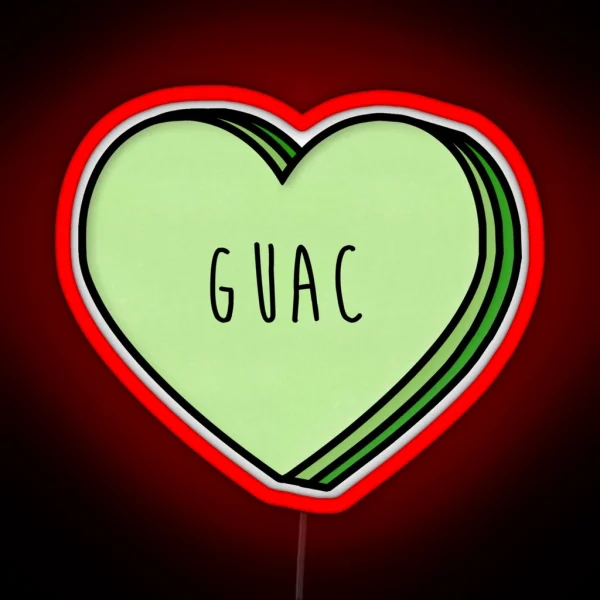 Guacamole Heart RGB Neon Sign