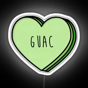 Guacamole Heart RGB Neon Sign