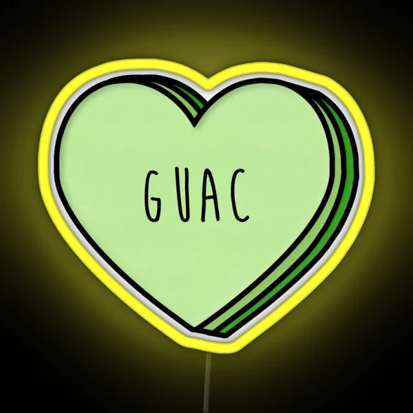 Guacamole Heart RGB Neon Sign