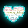 Vibrant Rainbow Colored Neon Sign with Scripture from Proverbs and Bible
