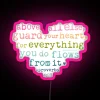 RGB LED Wall Decor Featuring Inspirational Biblical Verse Quote Design