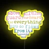 Colorful LED Christian inspirational quote reminder in your home interior.