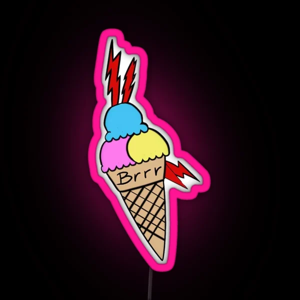 Gucci Mane Brrr Ice Cream Tattoo Face RGB Neon Sign