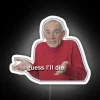 RGB Neon Death Threat Sign with Funny Dark Humor Message