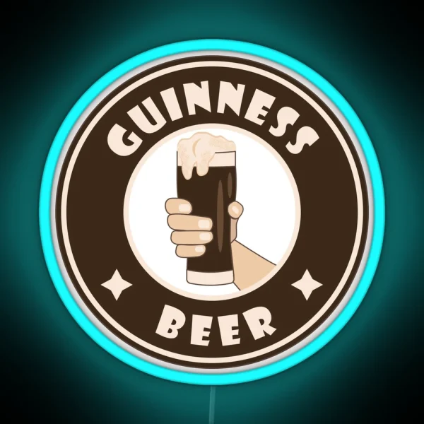 Guinness Beer Parody On Famous Coffee RGB Neon Sign