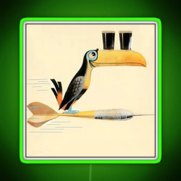 Guinness Darts Toucan RGB Neon Sign