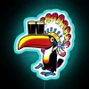 Vibrant Guinness Toucan Chief illuminated neon bar pub decor light