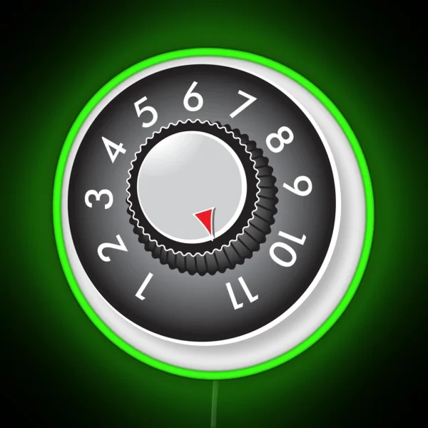 Guitar Amp Volume Knob Goes To Eleven 11 Heavy Metal RGB Neon Sign