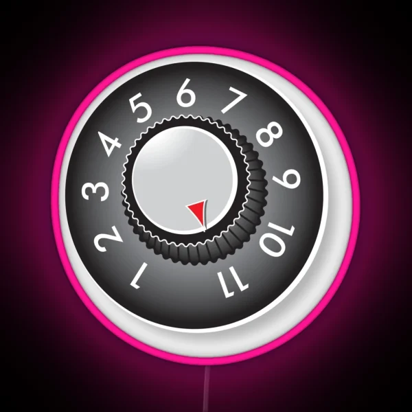 Guitar Amp Volume Knob Goes To Eleven 11 Heavy Metal RGB Neon Sign
