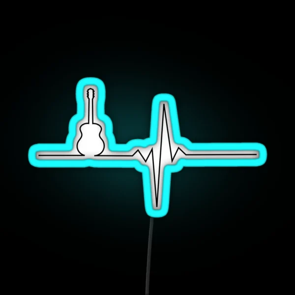 Guitar Heart RGB Neon Sign