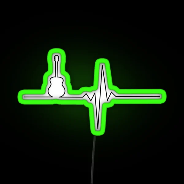 Guitar Heart RGB Neon Sign