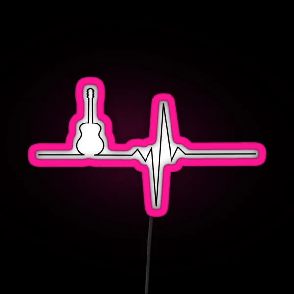 Guitar Heart RGB Neon Sign