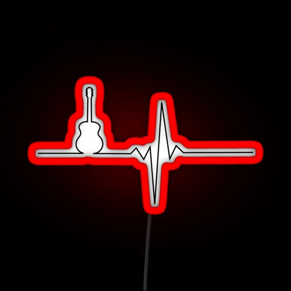Guitar Heart RGB Neon Sign