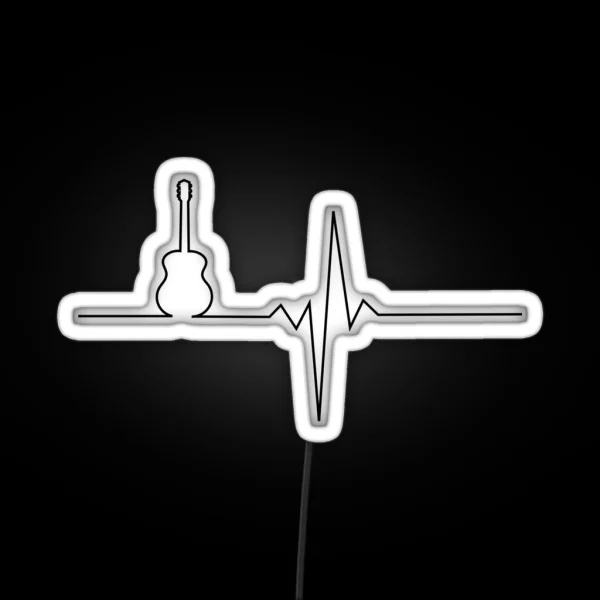 Guitar Heart RGB Neon Sign