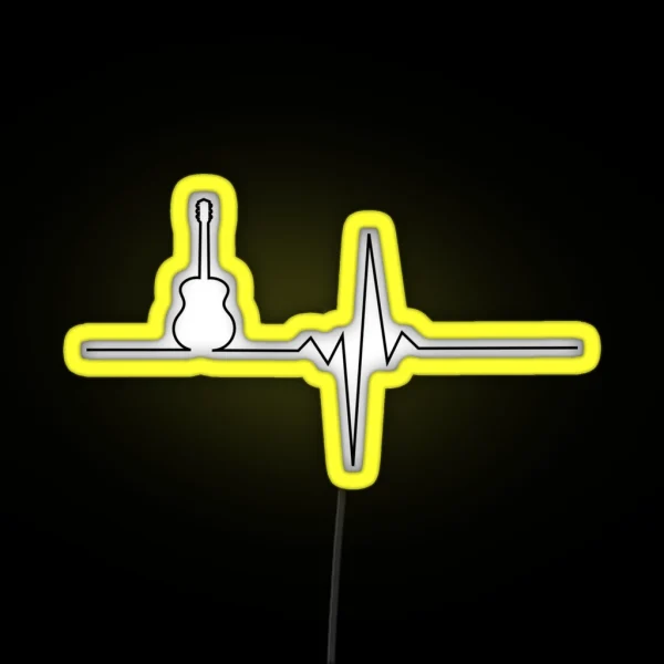 Guitar Heart RGB Neon Sign
