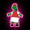RGB Color-Changing Neon Sign Featuring Gunnersaurus Dinosaur Illustration Design Artwork
