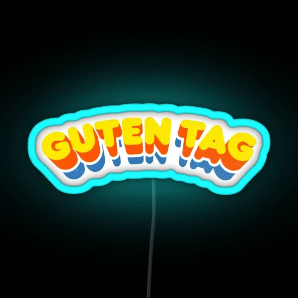 Guten Tag Retro Curve RGB Neon Sign