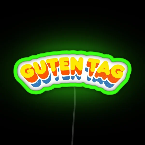 Guten Tag Retro Curve RGB Neon Sign