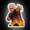 Guy Fieri themed colorful King of Flavortown LED display sign.