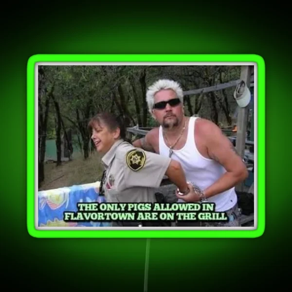 Guy Fieri S Serving Pork RGB Neon Sign