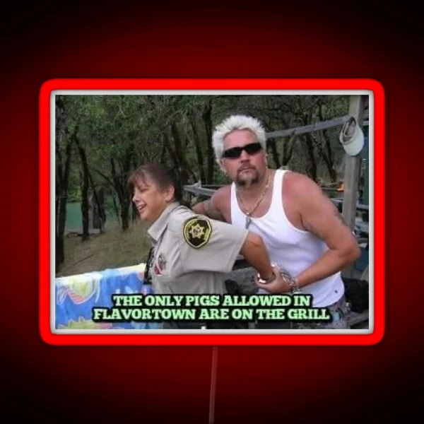 Guy Fieri S Serving Pork RGB Neon Sign