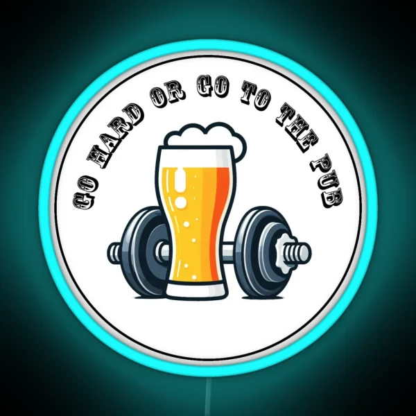 Gym Funny Weight Lifting And Bier RGB Neon Sign