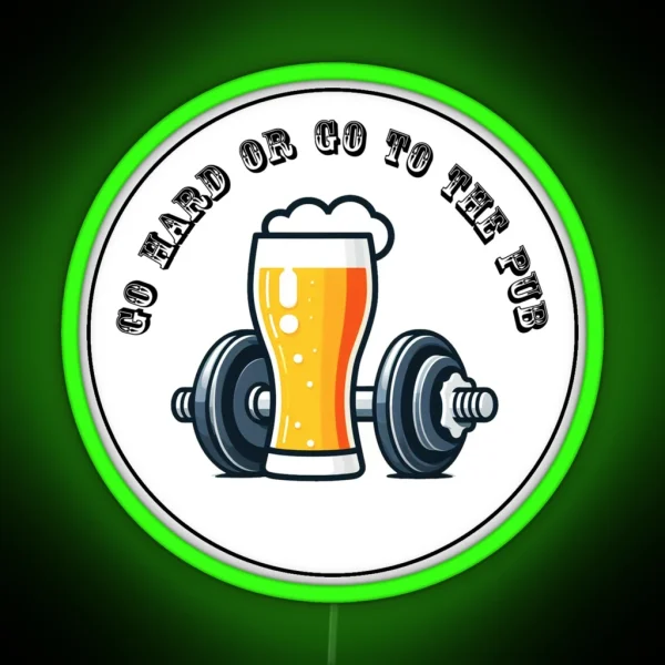 Gym Funny Weight Lifting And Bier RGB Neon Sign