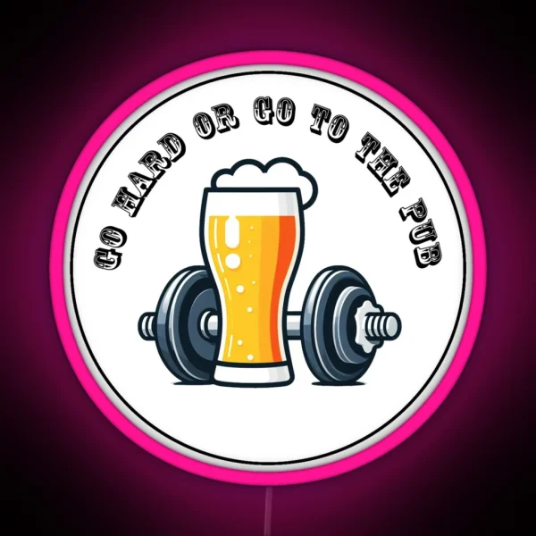 Gym Funny Weight Lifting And Bier RGB Neon Sign